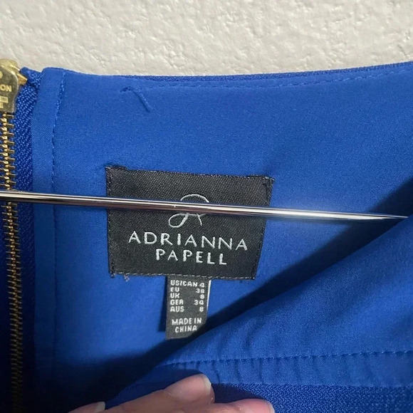 Adrianna Papell royal blue women’s midi dress size 4 - Picture 6 of 6